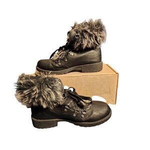 Wanted Women's Stratton Black Lace Up Ankle Boots Shoes US 6